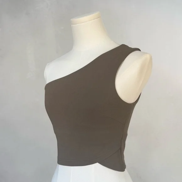 Lululemon Women’s One-Shoulder Cropped Sports Bra in Taupe! Size 2! - Picture 3 of 7